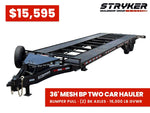 36' Stryker Bumper Pull Mesh Deck Multi Car Hauler - (2) 8k Axles 004770