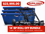 Dura Haul 14' BP Roll Off Bundle (2) 7k Axles + 3 Bin 4' Walls 01092A