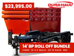 Dura Haul 14' BP Roll Off Bundle (2) 7k Axles + 3 Bin 4' Walls 01092B