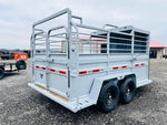 16' Ranchboss STR Bumper Pull 1/2 Top Livestock Trailer - (2) 7k Axles 015138