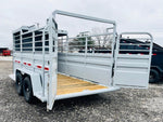 16' Ranchboss STR Bumper Pull 1/2 Top Livestock Trailer - (2) 7k Axles 015138