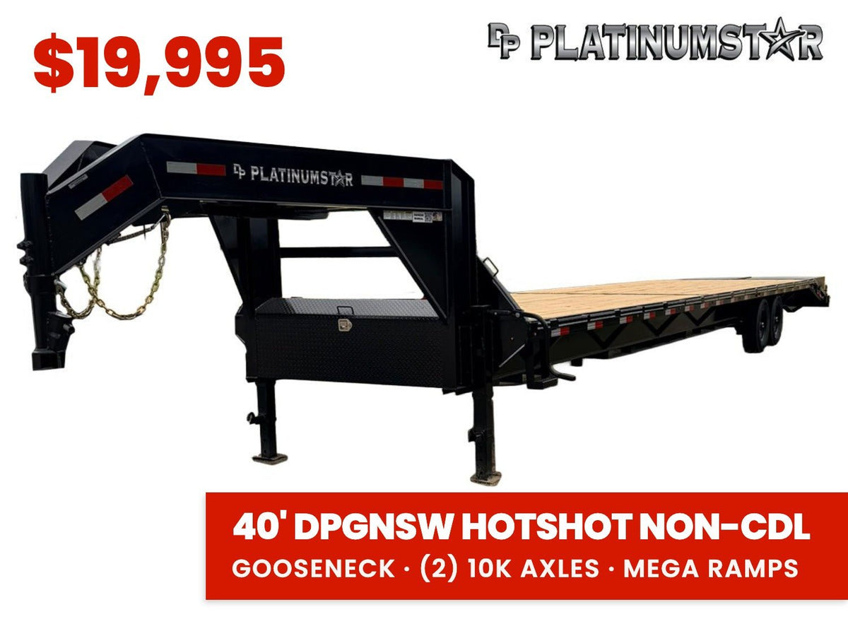 40' DP Platinum Star Gooseneck Trailer Mega Ramps (2) 10k SS Axles 002376 - Stryker Dealership Group