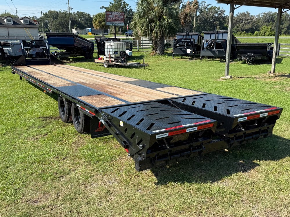 40' FHZ Gooseneck Deckover (2) 12K Axles Mega Ramps 25.9 GVWR 13078 - Stryker Dealership Group