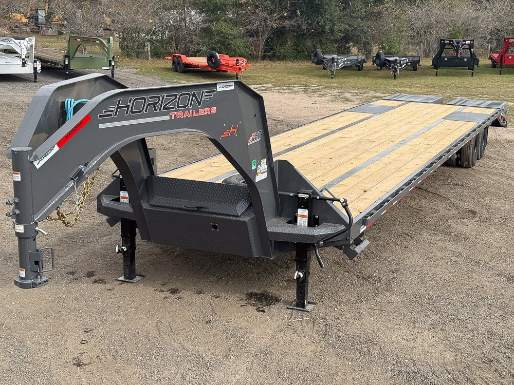 40' FHZ Gooseneck Deckover (2) 12K Axles Mega Ramps 25.9 GVWR 13079 - Stryker Dealership Group