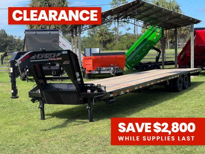 40' FHZ Gooseneck Deckover (2) 12K Axles Straight Deck 25.9 GVWR 13437 - Stryker Dealership Group