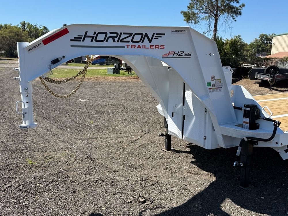 40' FHZSS Gooseneck Deckover (2) 10K Axles Super Single 18 Ply Tires Mega Ramps 8399 - Stryker Dealership Group