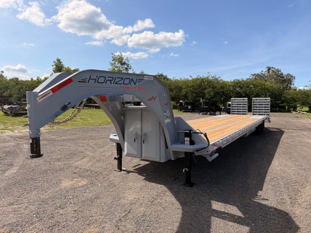 40' Horizon FHZ Gooseneck Dual Wheel Deckover Trailer Mega Ramps - (2) 12K Axles 015676 - Stryker Dealership Group