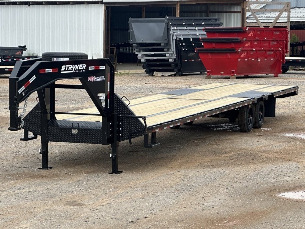 40' Hotshot Elite Gooseneck SD 10k Axles - Derated 12k GVWR - 18ply Tires & Spare & 10' Aluminum Ram 003004 - Stryker Dealership Group