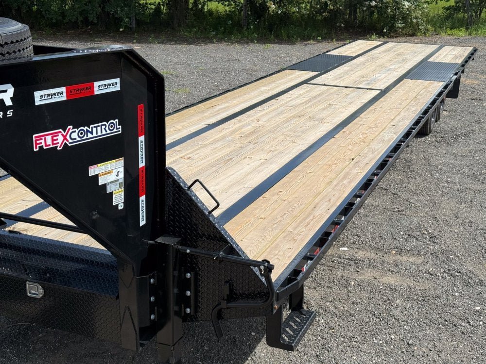 40' Hotshot Elite Gooseneck SD 10k Axles - Derated 12k GVWR - 18ply Tires & Spare & 10' Aluminum Ram 003208 - Stryker Dealership Group