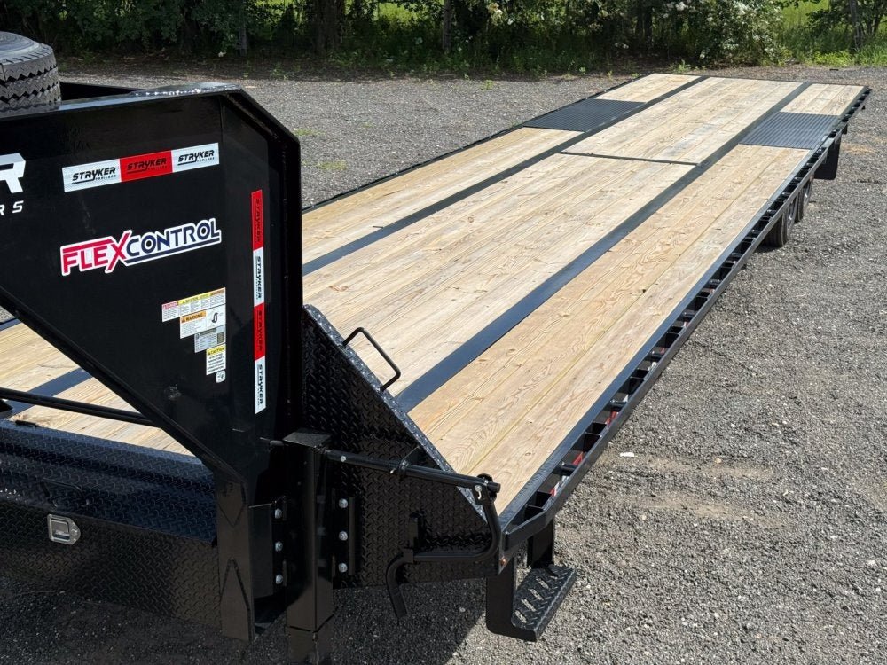 40' Hotshot Elite Gooseneck SD 10k Axles - Derated 12k GVWR - 18ply Tires & Spare & 10' Aluminum Ram 003209 - Stryker Dealership Group