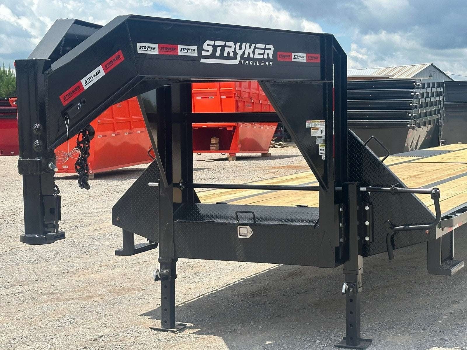 40' Hotshot Elite Gooseneck SD 10k Axles - Derated 12k GVWR - 18ply Tires & Spare & 10' Aluminum Ramps ASCHSE40GN21000012000ARBlackAL - 18P - ST - Stryker Dealership Group