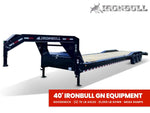 40' Iron Bull ETG Gooseneck Equipment Trailer Mega Ramps Drive Over Fenders - (3) 7,000 lb Axles 914477 - Stryker Dealership Group