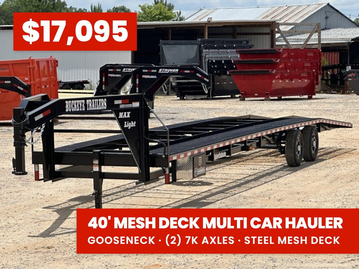 40' Max Lite Gooseneck Mesh Car Hauler (2) 7K Axles - Stryker Dealership Group