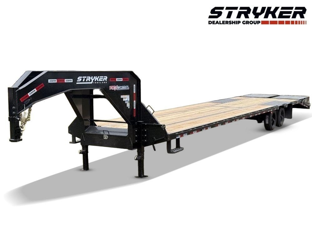 40' Stryker Gooseneck Hotshot Non-CDL Deckover Trailer Mega Ramps - (2) 10K Axles - Derated 4601 - Stryker Dealership Group