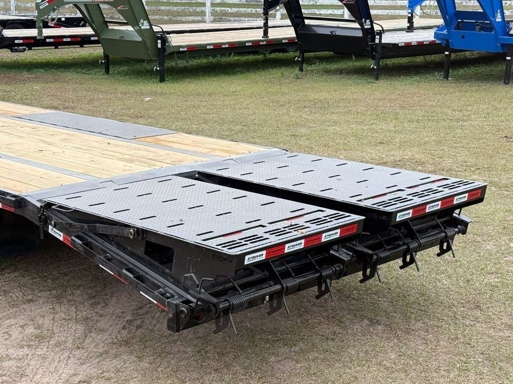 40' Stryker Gooseneck Hotshot Non-CDL Deckover Trailer Mega Ramps - (2) 10K Axles - Derated 4602 - Stryker Dealership Group