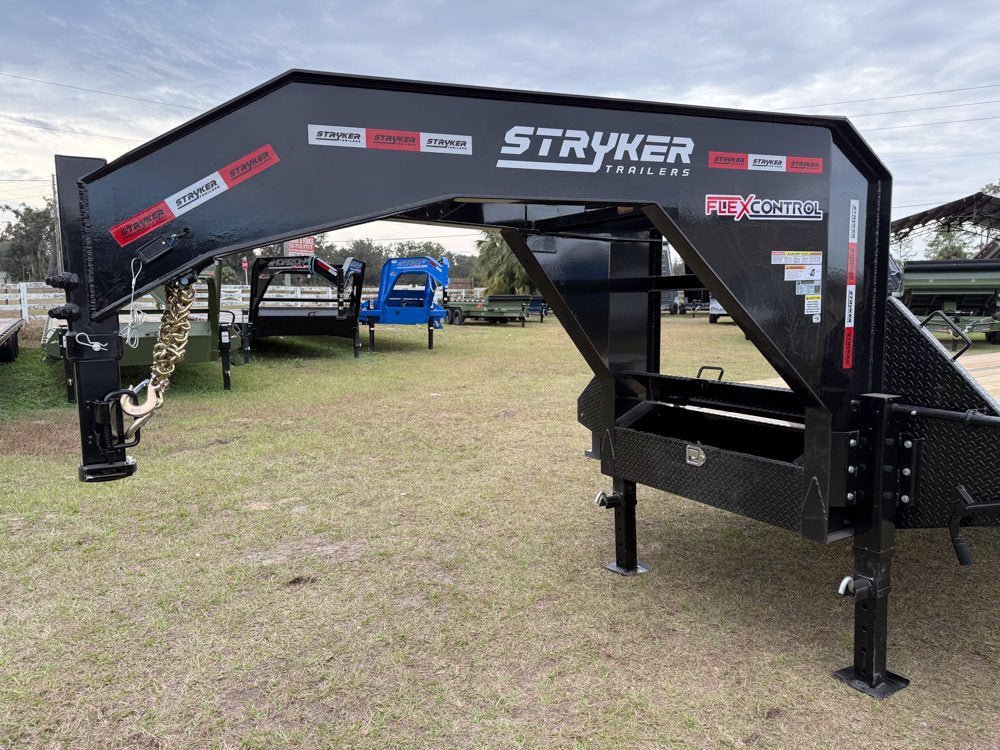40' Stryker Gooseneck Hotshot Non-CDL Deckover Trailer Mega Ramps - (2) 10K Axles - Derated 636 - Stryker Dealership Group