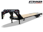 40' Stryker Gooseneck Hotshot Non-CDL Deckover Trailer Mega Ramps - (2) 10K Axles - Derated 638 - Stryker Dealership Group