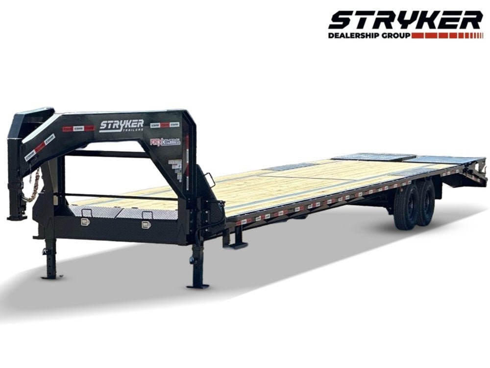 40' Stryker Gooseneck Hotshot Non-CDL Deckover Trailer Mega Ramps - (2) 7K Axles 004494 - Stryker Dealership Group