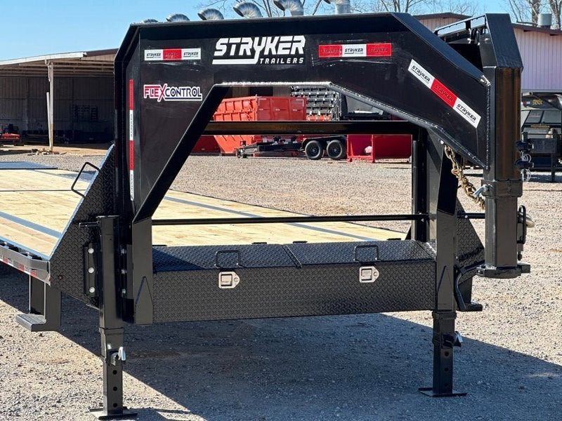 40' Stryker Gooseneck Hotshot Non-CDL Deckover Trailer Mega Ramps - (2) 7K Axles 004494 - Stryker Dealership Group