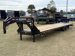 40' Stryker Gooseneck Hotshot Non-CDL Deckover Trailer Mega Ramps - (2) 8K Axles 004546 - Stryker Dealership Group