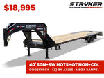 40' Stryker Gooseneck Hotshot Non-CDL Deckover Trailer Mega Ramps - (2) 8K Axles 004761 - Stryker Dealership Group