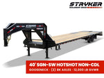 40' Stryker Gooseneck Hotshot Non-CDL Deckover Trailer Mega Ramps - (2) 8K Axles 004968 - Stryker Dealership Group