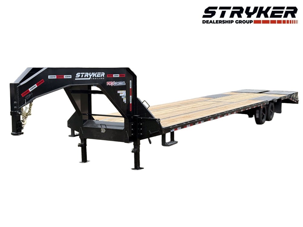 40' Stryker Gooseneck Hotshot Non-CDL Deckover Trailer Mega Ramps - (2) 8K Axles 641 - Stryker Dealership Group