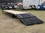 40' Stryker Gooseneck Hotshot Non-CDL Deckover Trailer Mega Ramps - (2) 8K Axles 641 - Stryker Dealership Group
