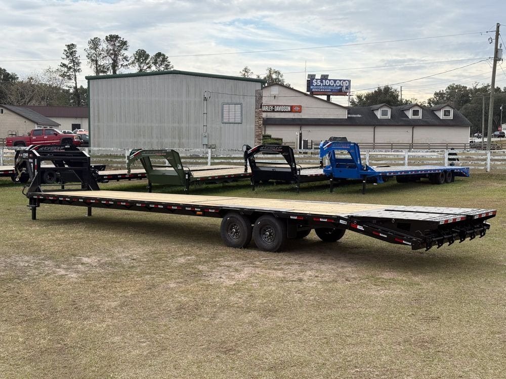 40' Stryker Gooseneck Hotshot Non-CDL Deckover Trailer Mega Ramps - (2) 8K Axles 641 - Stryker Dealership Group