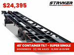 40' Stryker SCT Gooseneck Container Tilt Trailers - (2) 10K Super Single Axles Derated Non-CDL 004773 - Stryker Dealership Group