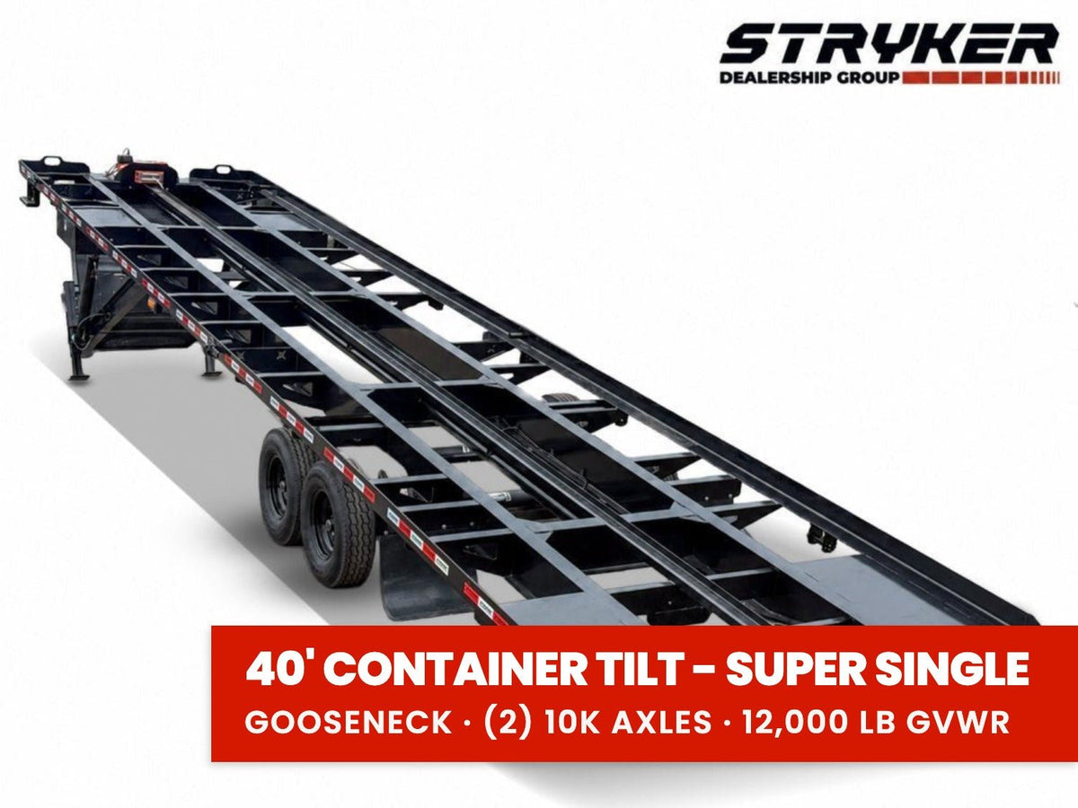 40' Stryker SCT Gooseneck Container Tilt Trailers - (2) 10K Super Single Axles Derated Non-CDL 790 - Stryker Dealership Group