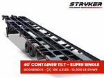 40' Stryker SCT Gooseneck Container Tilt Trailers - (2) 10K Super Single Axles Derated Non-CDL 790 - Stryker Dealership Group