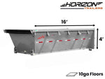 16' Horizon EDZ Roll Off Bin 4' Wall + Tarp 011514