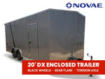 8.5 x 20 DX 7K Flat Top V Nose Car Hauler (2) - 3500 lb Axles 149901