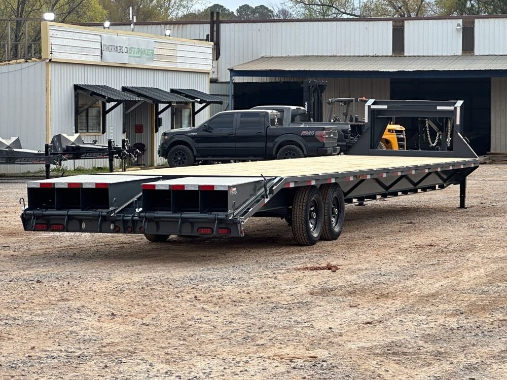 40' ECO Gooseneck (2) 7k Axles Mega 14k GVWR 14ply Tires - 14# IB - Deckover Trailers/Hotshot - Stryker Dealership Group