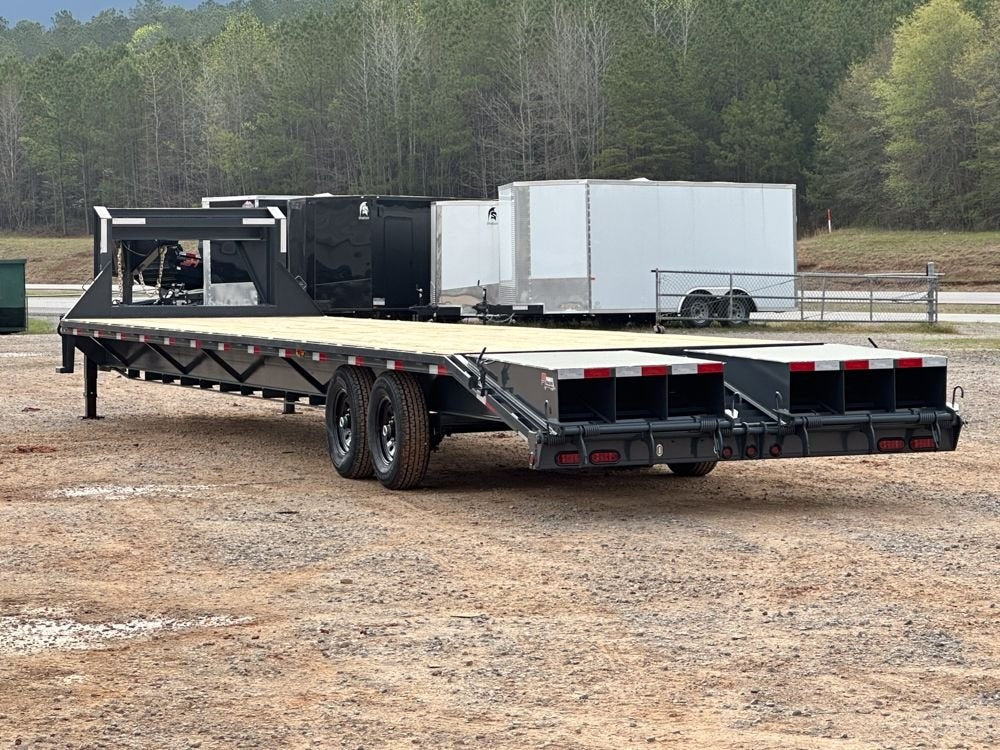 40' ECO Gooseneck (2) 7k Axles Mega 14k GVWR 14ply Tires - 14# IB - Deckover Trailers/Hotshot - Stryker Dealership Group