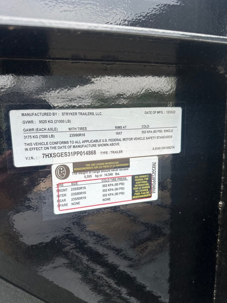 40' Equipment Trailer Gooseneck 21k Drive Over Fenders - Equipment Trailers/Drive Over Fenders - Stryker Dealership Group