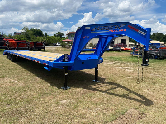 40' FHZ Gooseneck 2-12k Axles Mega Ramps 004056 - Gooseneck Flatbed CDL - Stryker Dealership Group