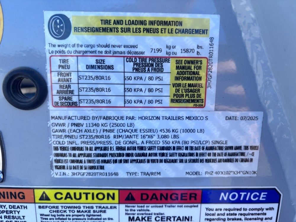 40' FHZ Gooseneck Deckover (2) 10K Axles Mega Ramps - Hydraulic Jacks - Dual Wheel Deckover/DO 10K MR DW - Stryker Dealership Group