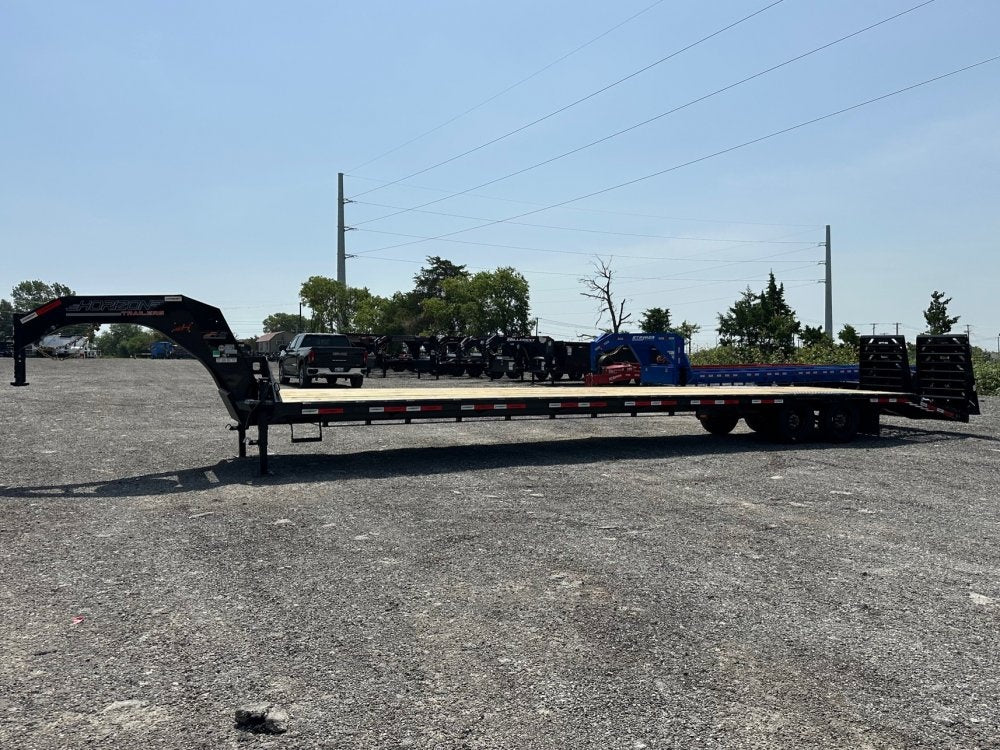 40' FHZ Gooseneck Deckover (2) 10K Axles Super Single 18 Ply Tires Meg Ramps - 10K MR SS/Deckover Trailers - Stryker Dealership Group