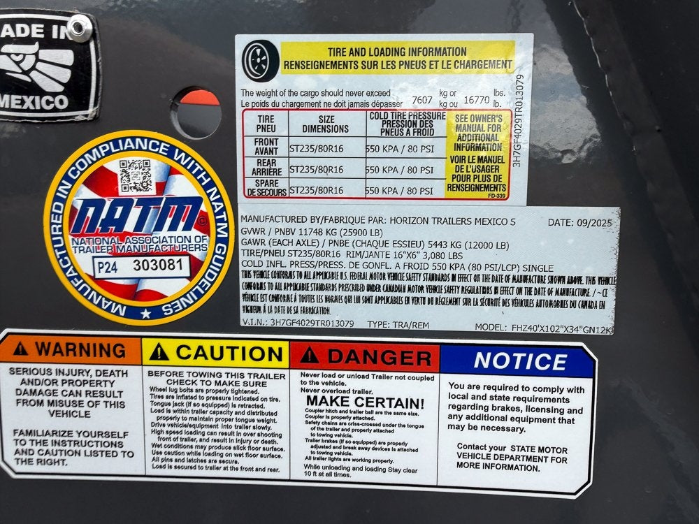 40' FHZ Gooseneck Deckover (2) 12K Axles Mega Ramps 25.9 GVWR - Dual Wheel Deckover/DO 12K MR - Stryker Dealership Group