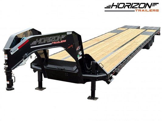 40' FHZ Gooseneck Deckover (2) 12K Axles Mega Ramps 25.9 GVWR, Hydraulic Jacks - 12K MR/Deckover Trailers - Stryker Dealership Group
