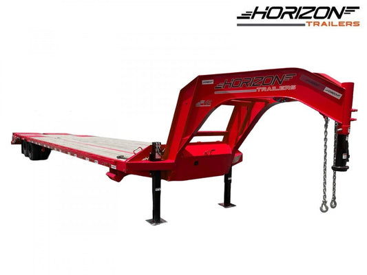 40' FHZ Gooseneck Deckover (2) 12K Axles Mega Ramps 25.9 GVWR, Hydraulic Jacks - 12K MR/Deckover Trailers - Stryker Dealership Group