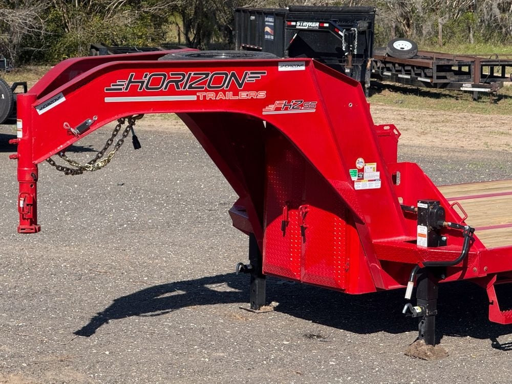 40' FHZSS Gooseneck Deckover (2) 10K Axles Super Single 18 Ply Tires Mega Ramps - Deckover Trailers/Hotshot - Stryker Dealership Group