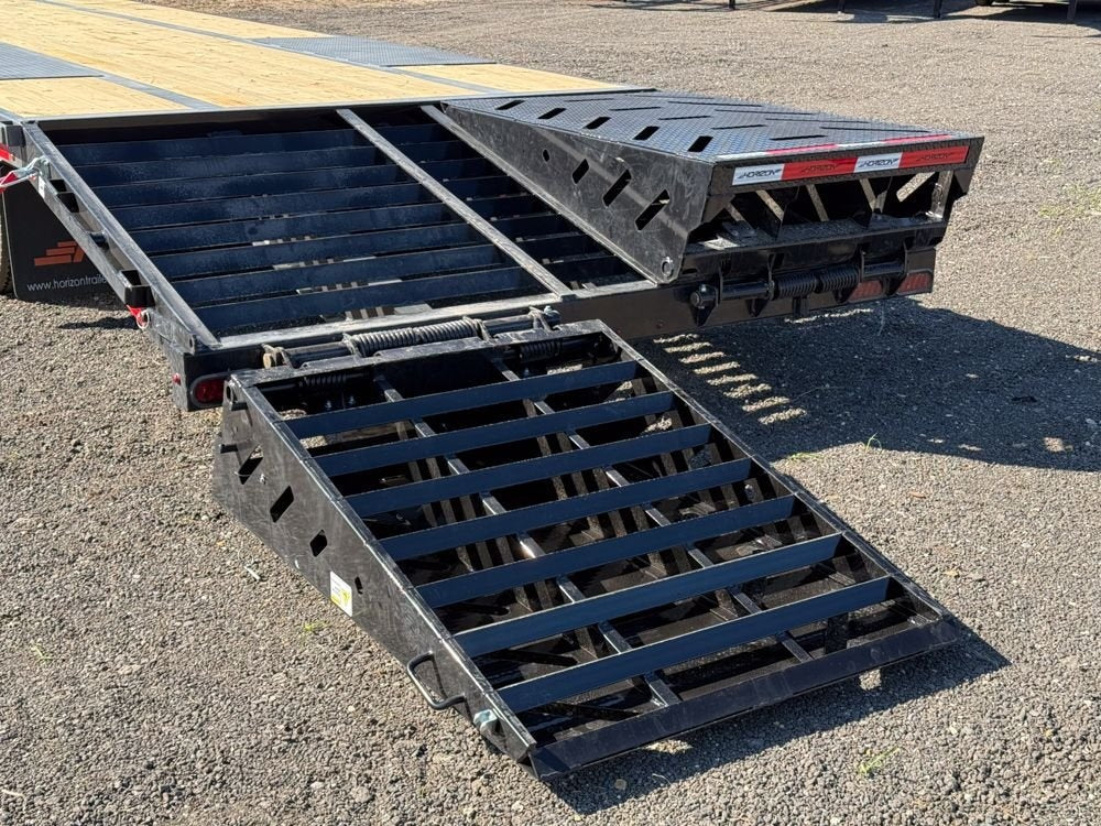 40' FHZSS Gooseneck Deckover (2) 10K Axles Super Single 18 Ply Tires Mega Ramps - Deckover Trailers/Hotshot - Stryker Dealership Group
