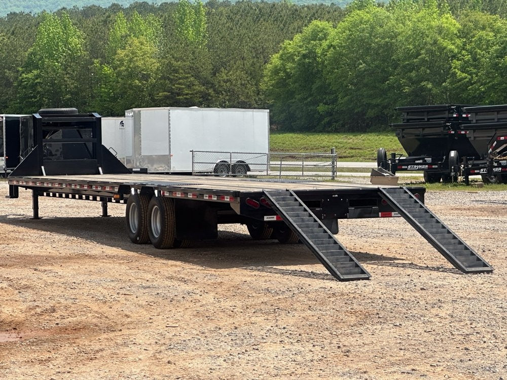 40' Flatbed Gooseneck 20k GVWR 10k Axles Straight Deck Dually - Deckover Trailers - Stryker Dealership Group