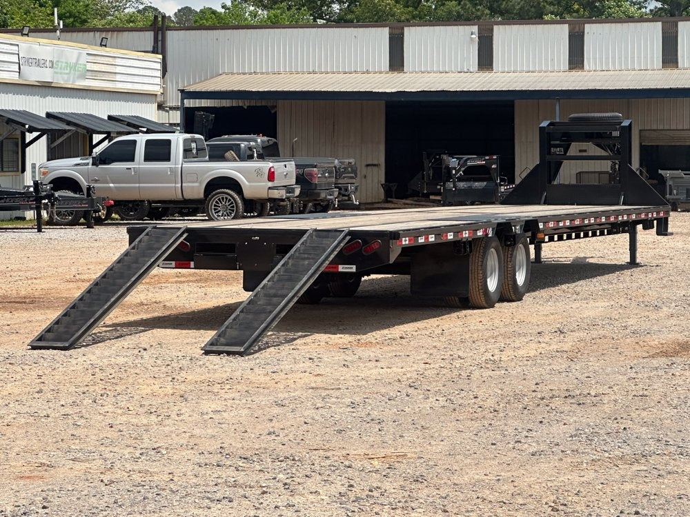 40' Flatbed Gooseneck 20k GVWR 10k Axles Straight Deck Dually - Deckover Trailers - Stryker Dealership Group