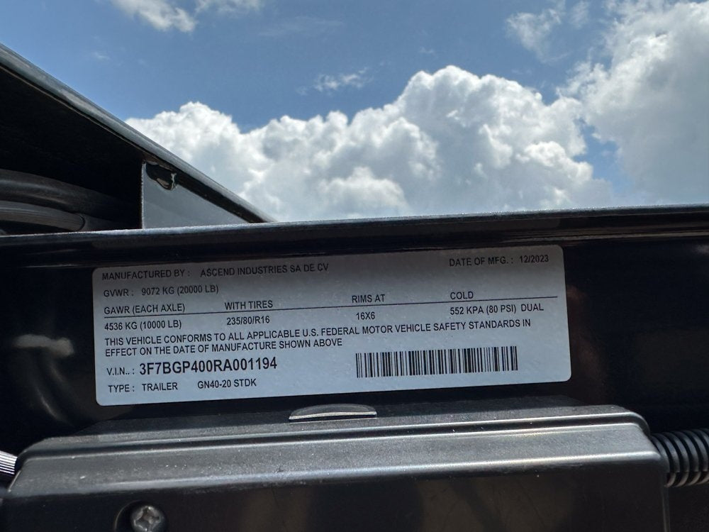 40' Flatbed Gooseneck 20k GVWR 10k Axles Straight Deck Dually - Deckover Trailers - Stryker Dealership Group
