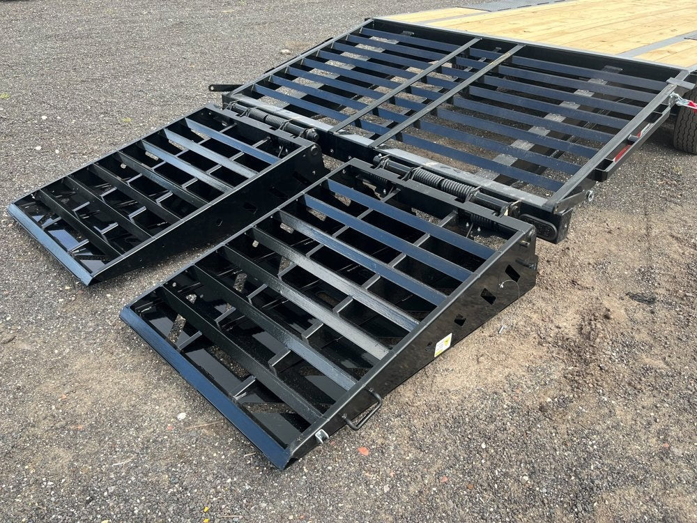40' FTZ Gooseneck (2) 8k Axles - Mega Ramps - 16k GVWR - 14ply Tires plus Spare - 16# IB - Ratchet R - 8K MR/Deckover Trailers - Stryker Dealership Group
