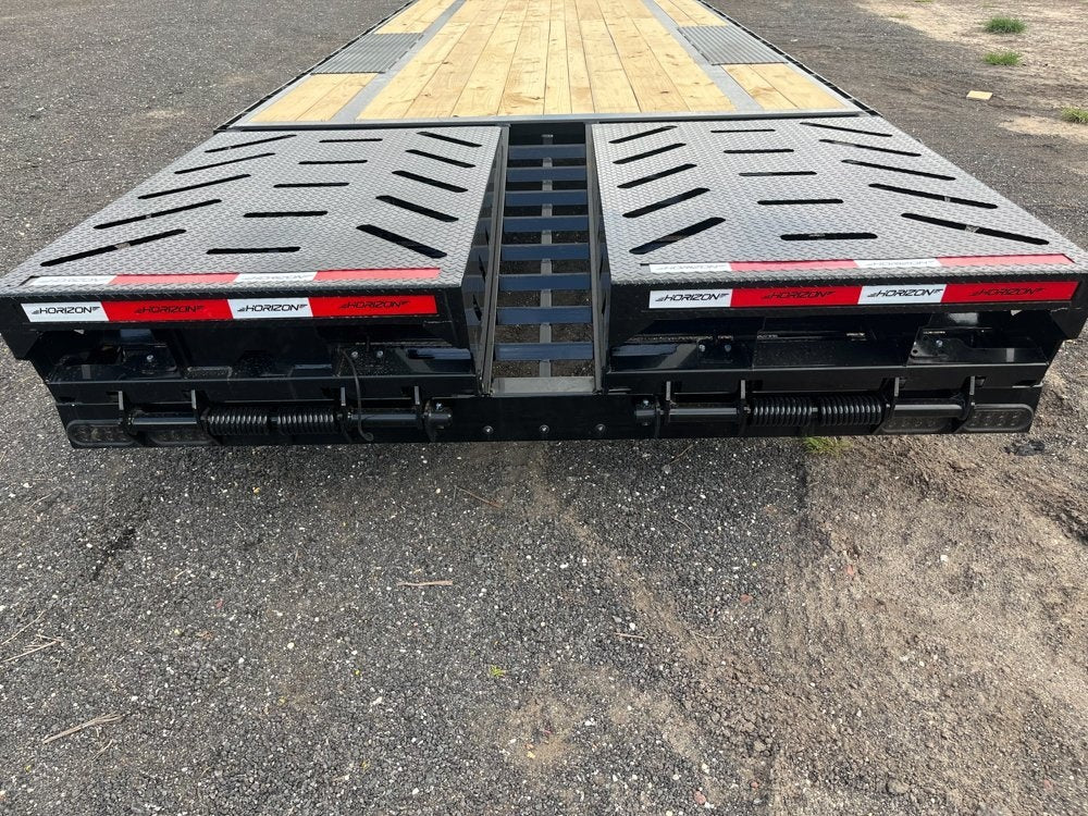 40' FTZ Gooseneck (2) 8k Axles - Mega Ramps - 16k GVWR - 14ply Tires plus Spare - 16# IB - Ratchet R - 8K MR/Deckover Trailers - Stryker Dealership Group